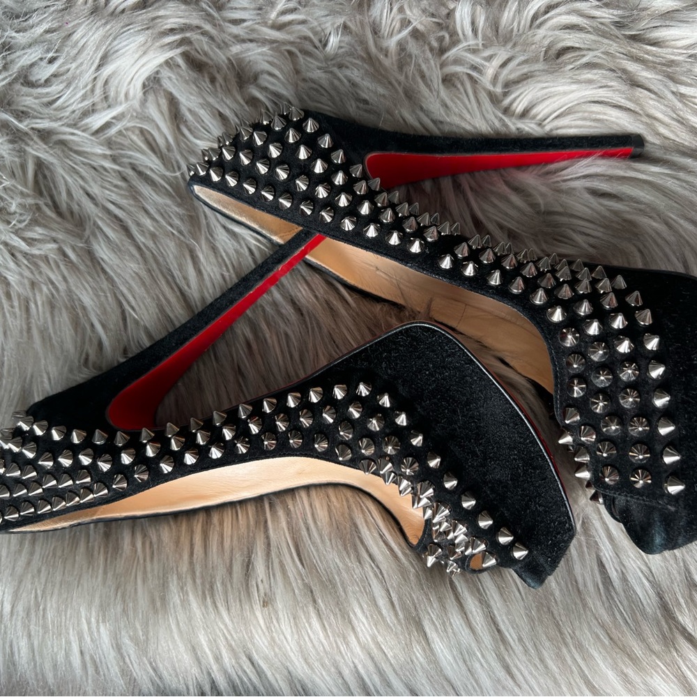 Christian Louboutin Black Studded Heels
